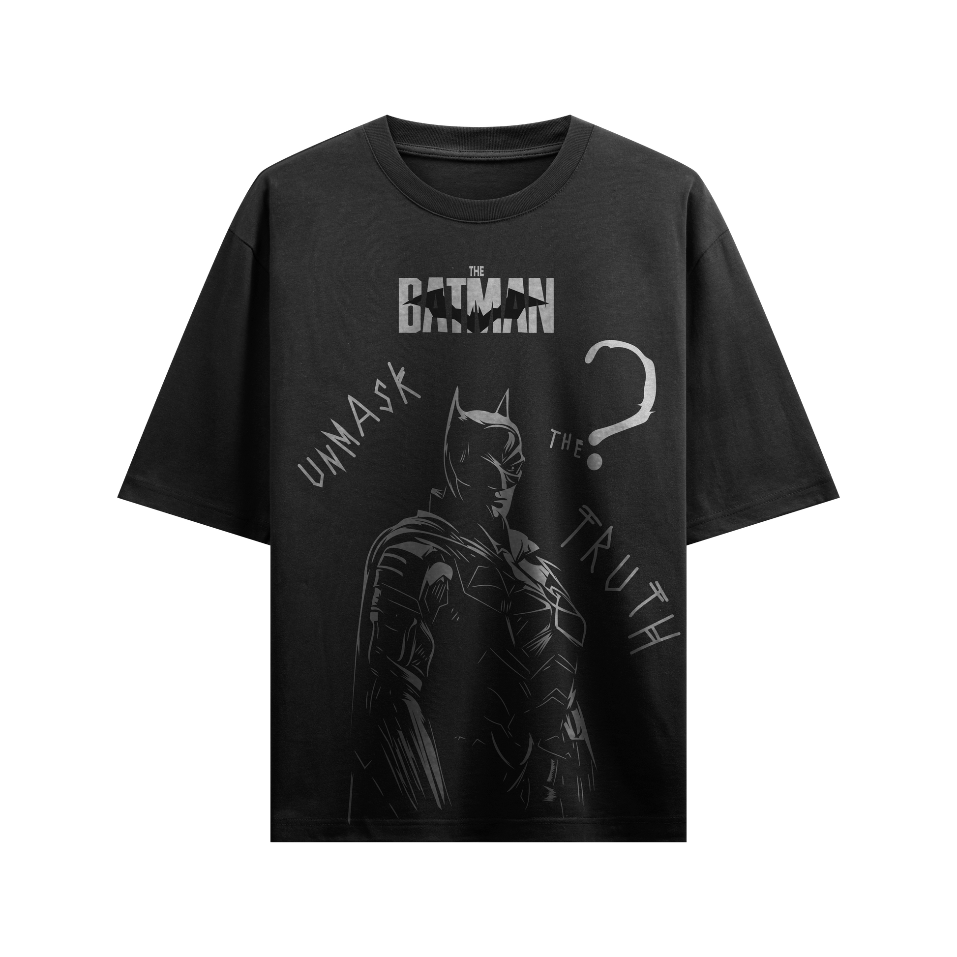 The Batman™ "Unmask the Truth" Oversized Black T-Shirt The boyss